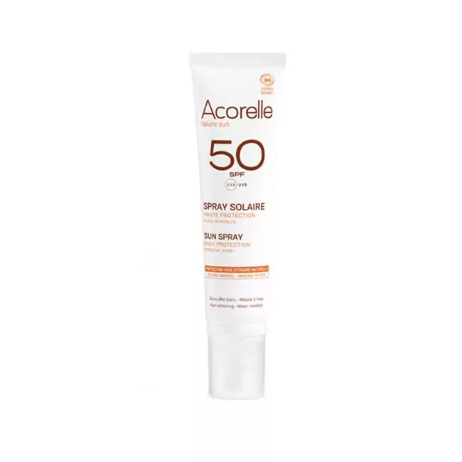 Crème Solaire Bio SPF50 en spray Acorelle