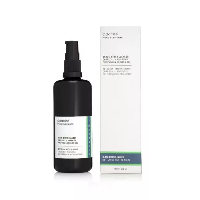 Odacité's Black Mint face purifying cleanser Packaging