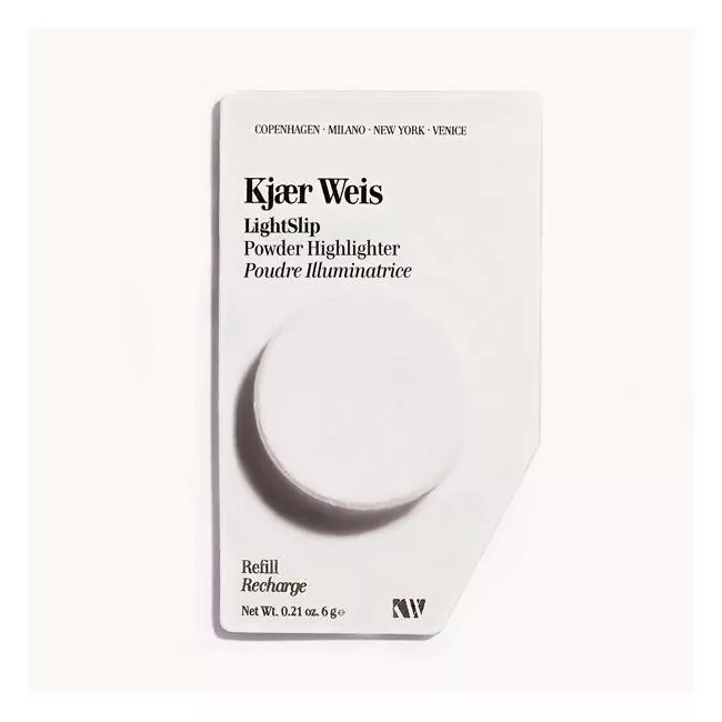Kjaer Weis' LightSlip Powder Luminous Organic Highlighter Packaging