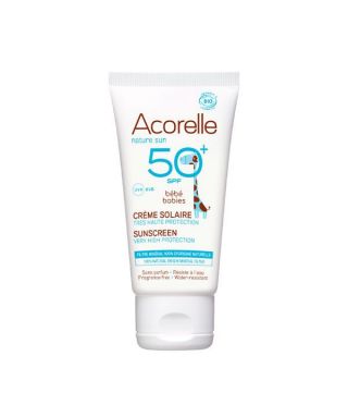 CRÈME SOLAIRE BÉBÉ BIO 50ML SPF 50+ ACORELLE