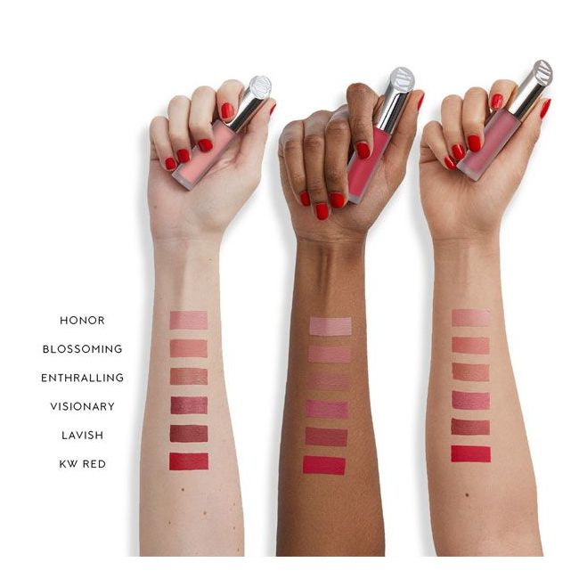 Kjaer Weis Organic Matte Liquid Lipstick arms swatches