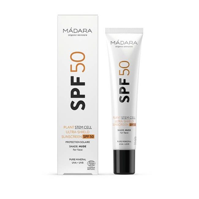 Madara's SPF50 Ultra Shield tinted sunscreen