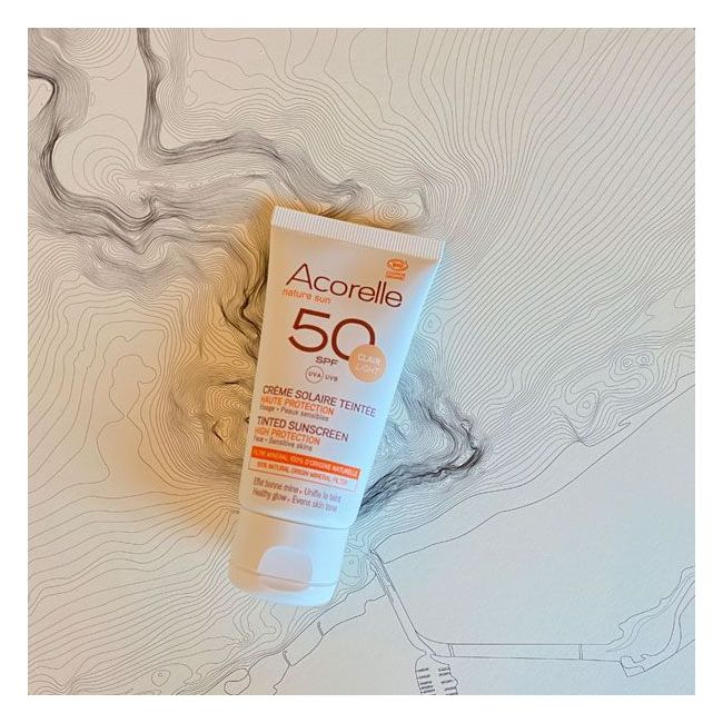 Acorelle SPF 50 Tinted Sunscreen Lifestyle