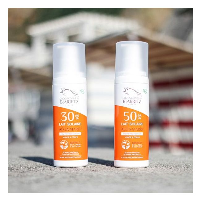 Creme Solaire Bio Visage SPF 50 Alga Maris Laboratoires de Biarritz Vacances