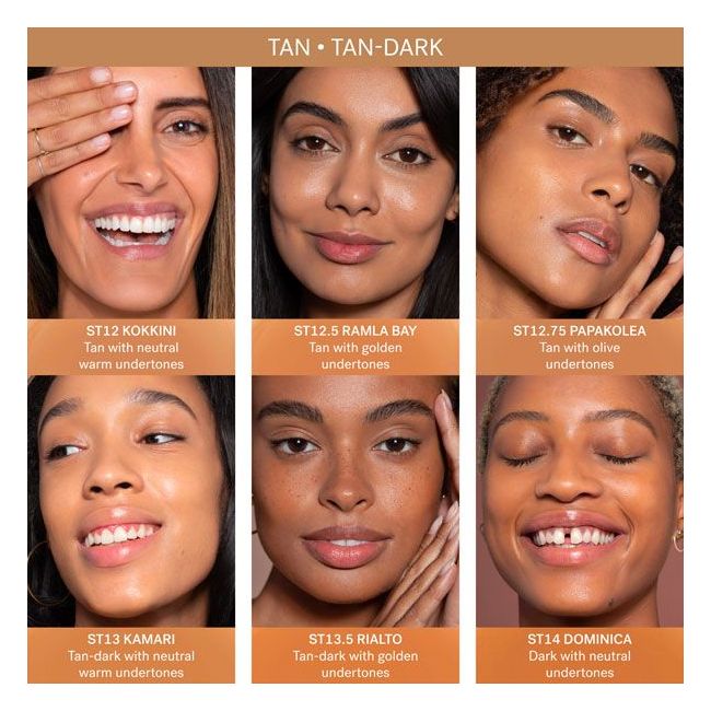 Fond de teint Super Serum Skin Tint SPF30 Ilia mannequins tan