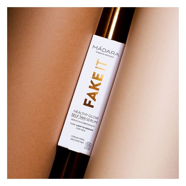 Madara's Fake It Healthy Glow Self Tan Serum Package