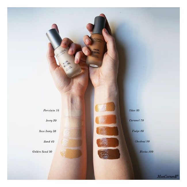 Fond de teint bio Skin Equal Madara swatches