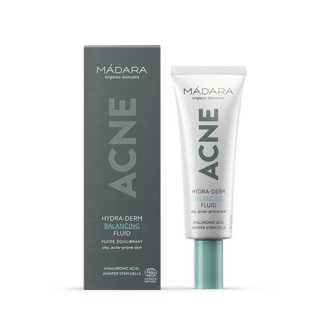 Madara's ACNE Hydra-Derm Balancing Fluid Organic face cream Pack