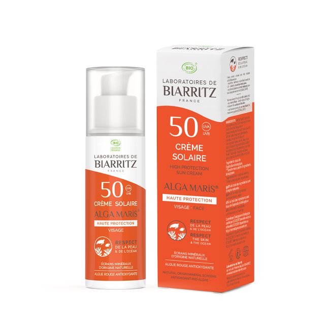 Crème Solaire Bio Visage SPF 50 Alga Maris Laboratoires de Biarritz Pack