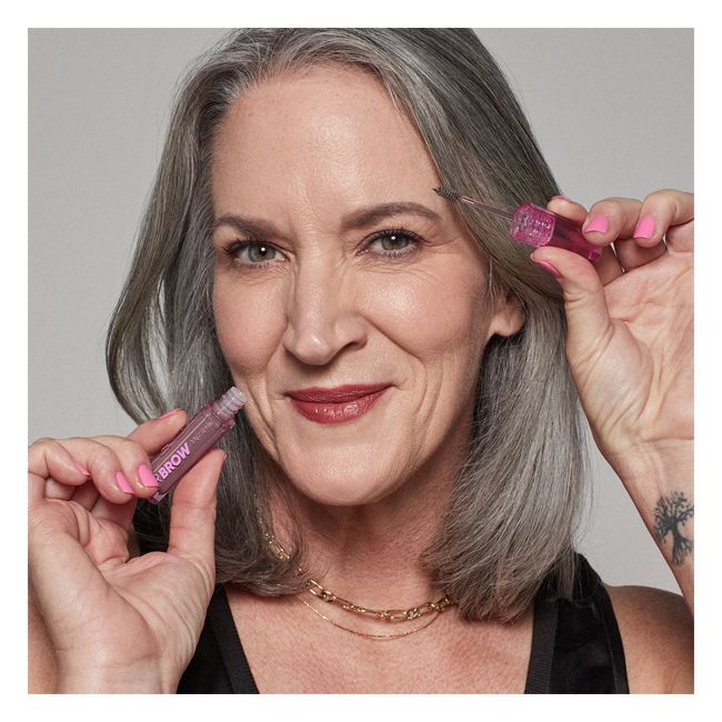 Kosas' Grey Air Brow tinted gel Brow mascara Application