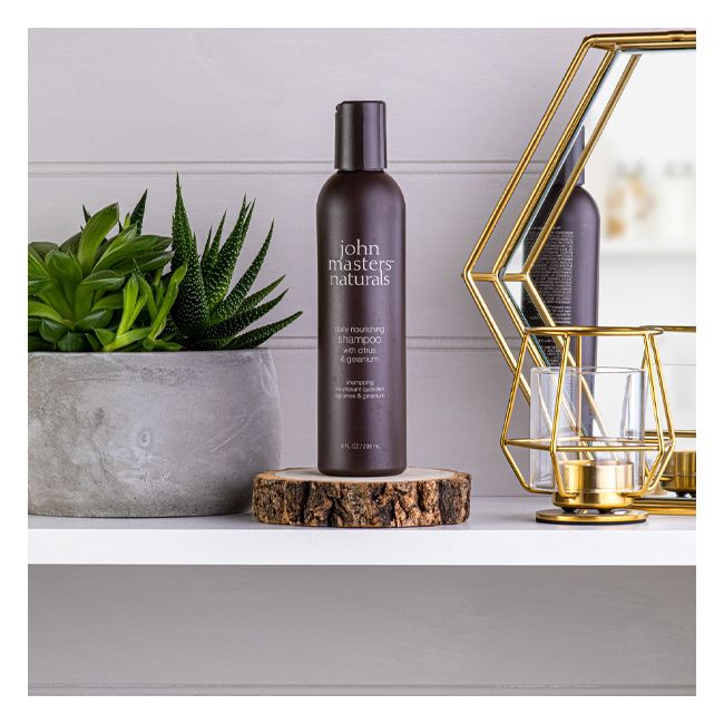 Shampoing nourrissant quotidien aux agrumes et géranium John Masters Organics Pack