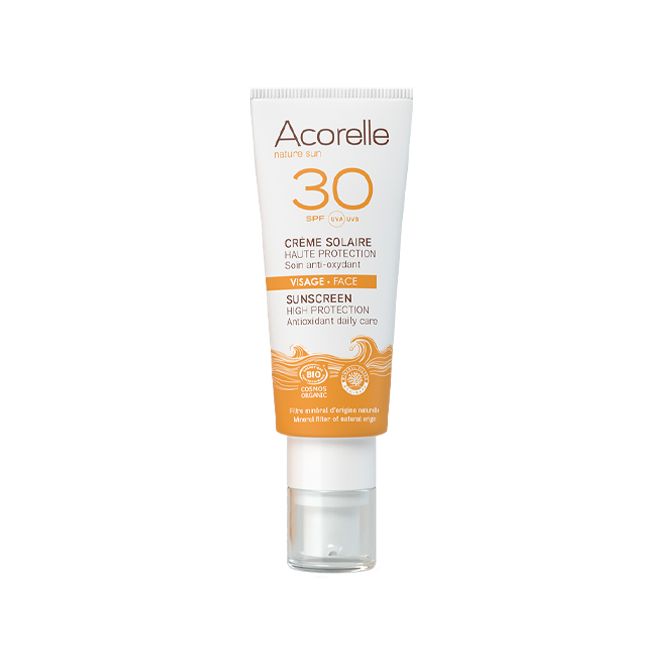 Crème solaire minérale visage SPF 30 Acorelle