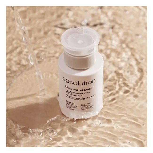 Absolution's Micellar water Organic makeup remover Texture