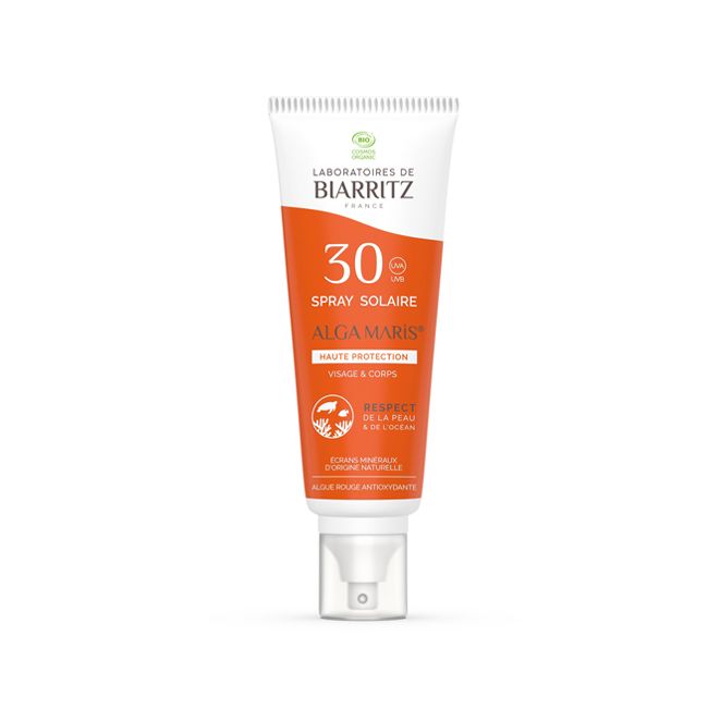 Crème solaire bio en spray SPF 30 Laboratoires de Biarritz