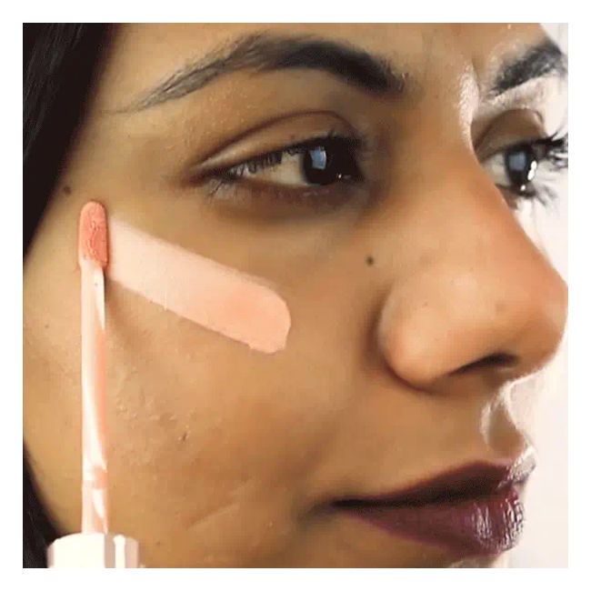 100% Pure's 2nd Skin peach corrector Application