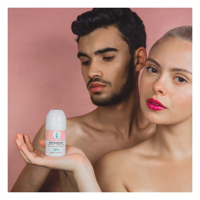 Z&MA's Green Tea Organic deodorant Model