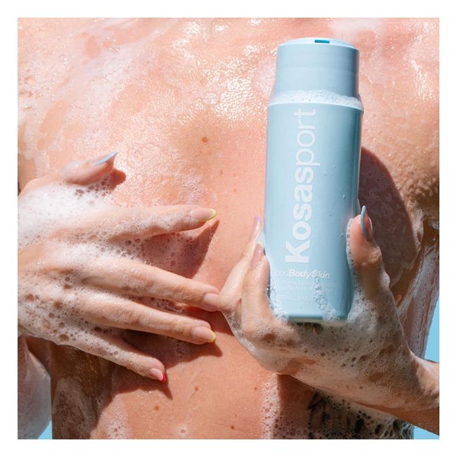 Kosas' Good Body Skin Exfoliating shower gel Model