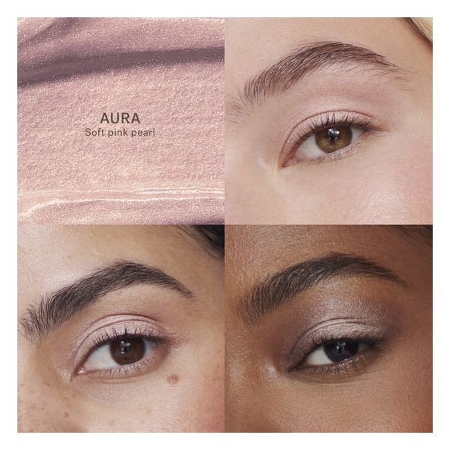 Ilia Beauty's Aura Liquid eyeshadow Model