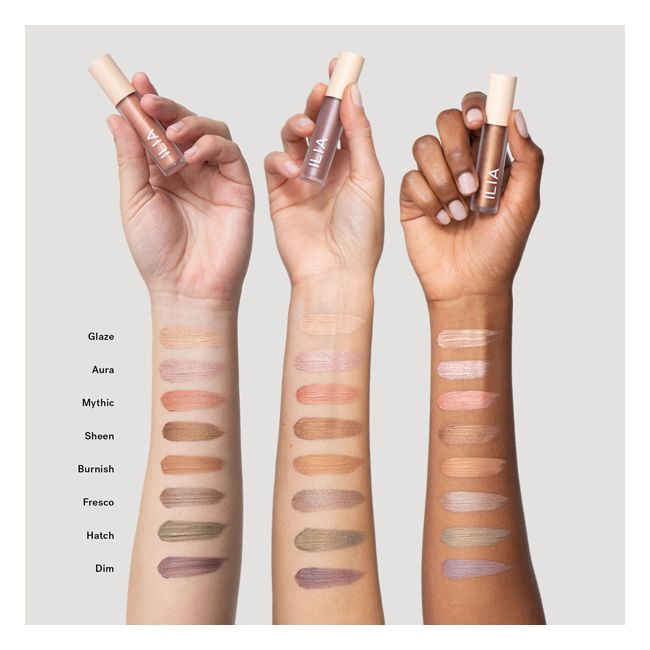 Ilia Beauty's Liquid eyeshadow Model Swatch