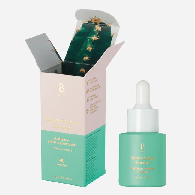 Bybi's Supercharge Serum Natural face care Packaging