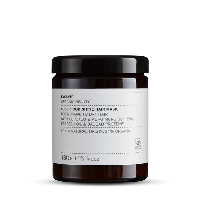 Masque naturel cheveux Brillance Superfood Evolve Beauty