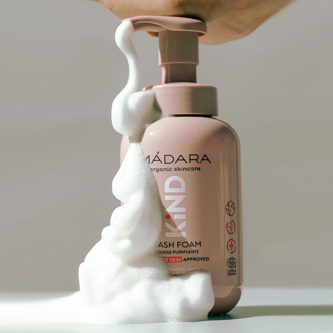 madara natural shower gel purifying foam kind packaging