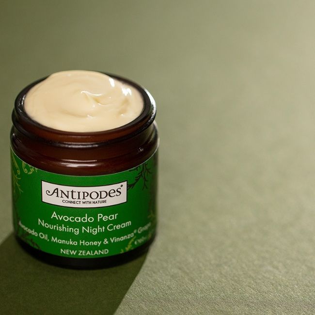 Antipodes organic night cream avocado pear pack lifestyle