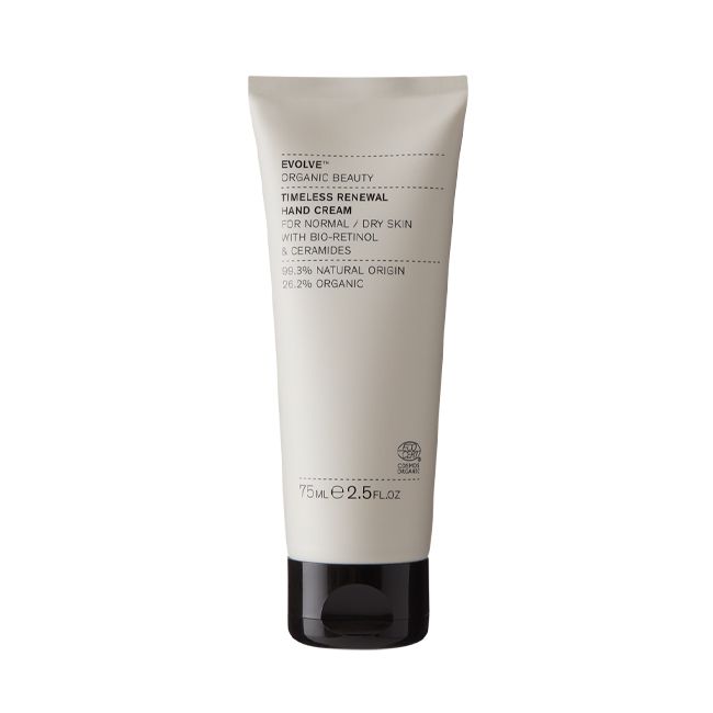 Evolve Beauty's Timeless Renewal Organic hand cream