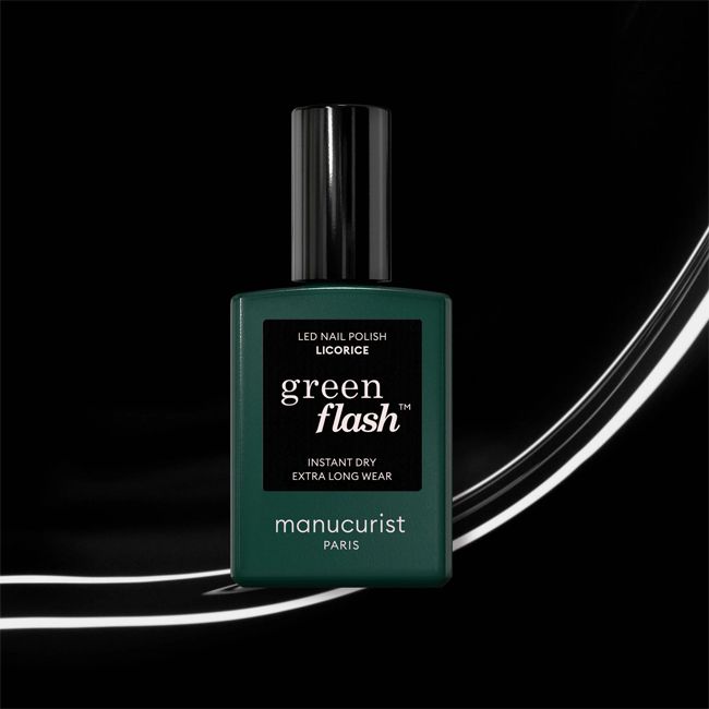 Manucurist's nail polish LED Green Flash Licorice Packaging