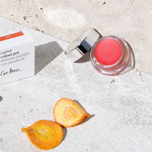 Ere Perez's Carrot Colour Pot Hello Organic tinted balm Packaging