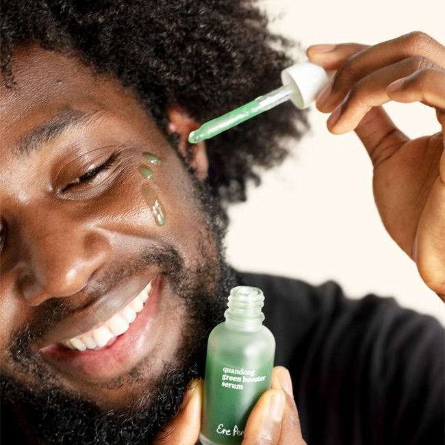 Ere Perez's Quandong Green Booster Organic face serum Application
