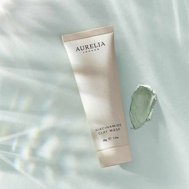 Aurelia London's Niacinamide Clay Natural face mask Application