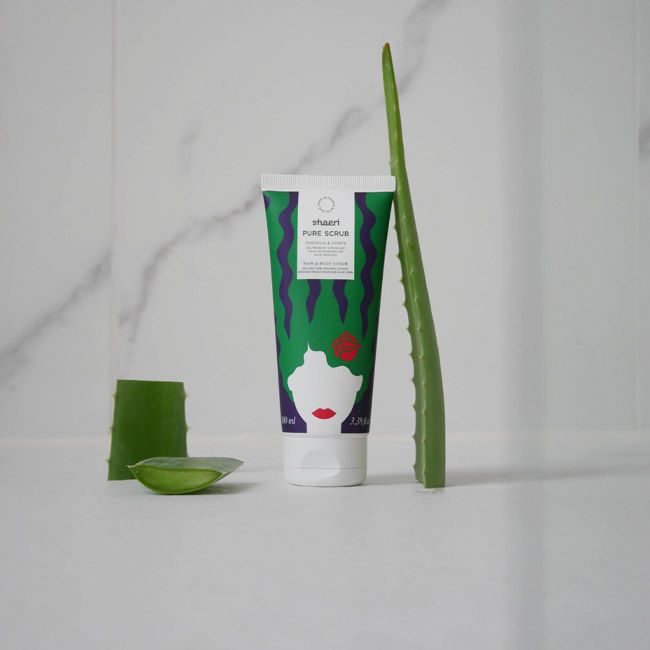 Gommage cuir chevelu détoxifiant pure scrub Shaeri packaging