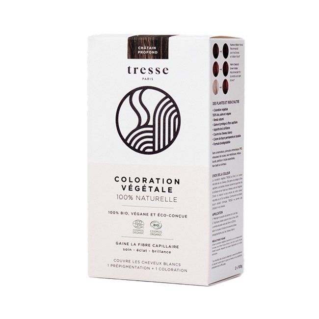 Coloration végétale naturelle bio noir intense Tresse