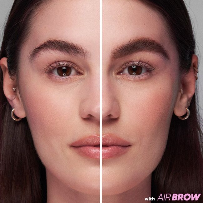 Kosas' Medium Chocolate Brown Air Brow tinted gel Brow mascara Model