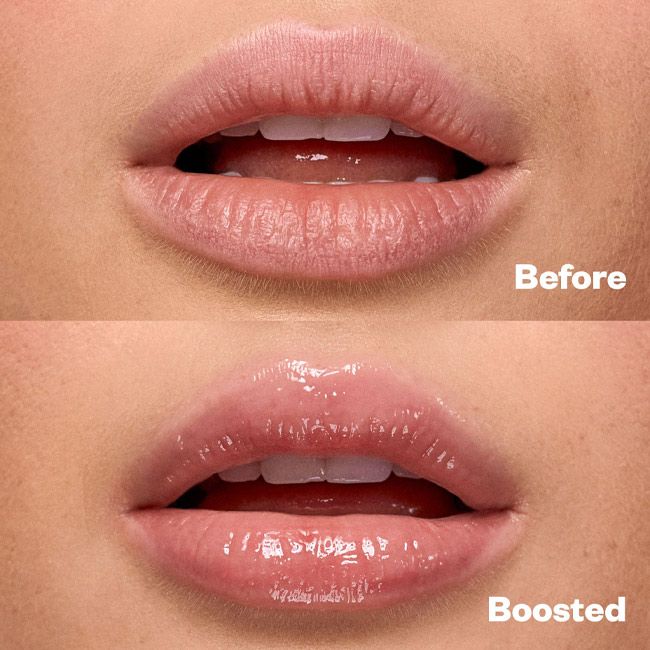 Baume à lèvres naturel repulpant Plump + Juicy booster Kosas application