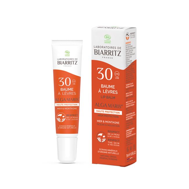 Baume à lèvres bio protecteur SPF 30 Laboratoires de Biarritz Pack