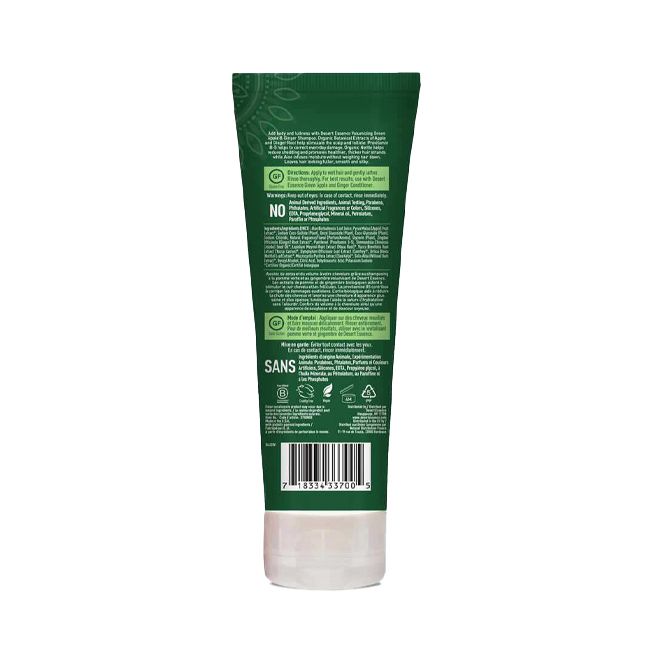 Desert Essence Green Apple and Ginger Fine Hair Volume Shampoo pack