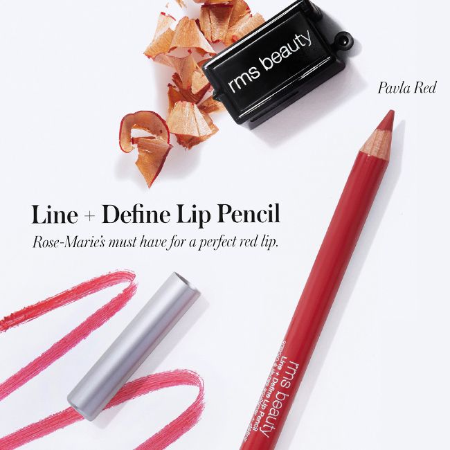 RMS Beauty Pavla red lip pencil Go nude package