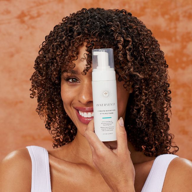 Innersense curly hair styling mousse model