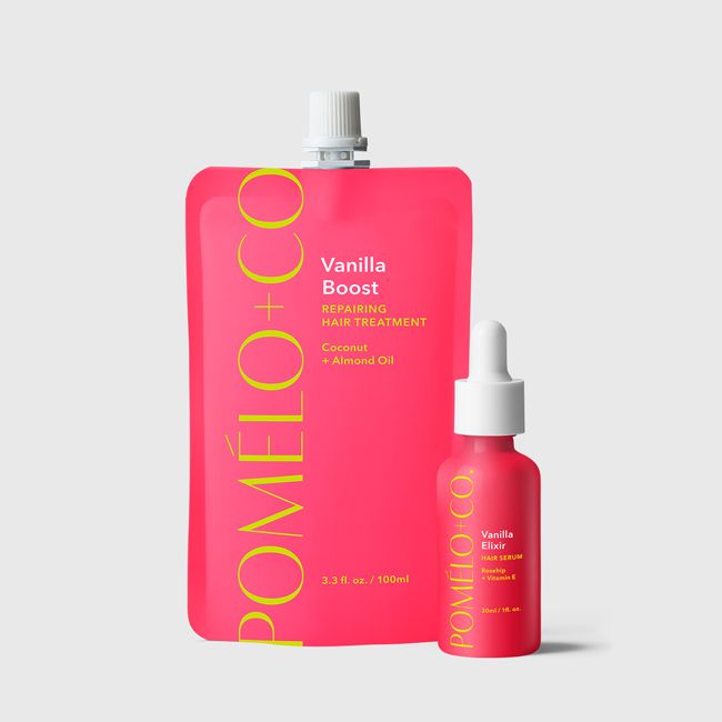 Pomelo Vanilla Boost repairing hair mask package