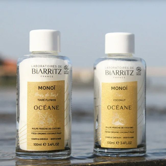 Huile Monoî certifié bio coco Océane Laboratoires de Biarritz lifestyle