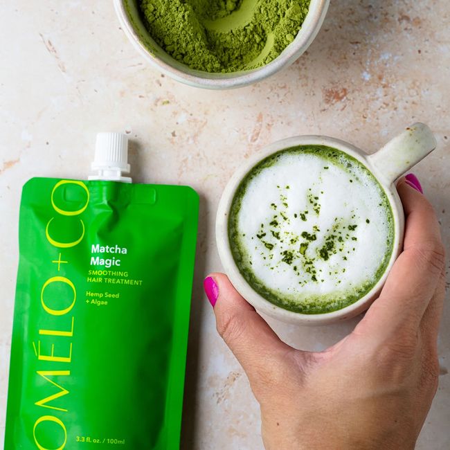 Matcha Magic smoothing hair mask lifestyle