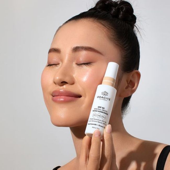 Odacite mineral Drops tinted sunscreen 02 mannequin