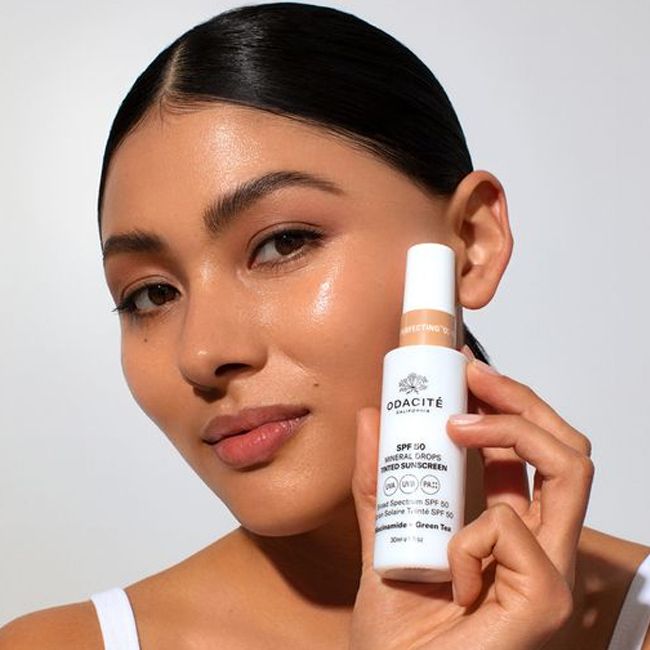 Odacite mineral Drops tinted sunscreen 03 model