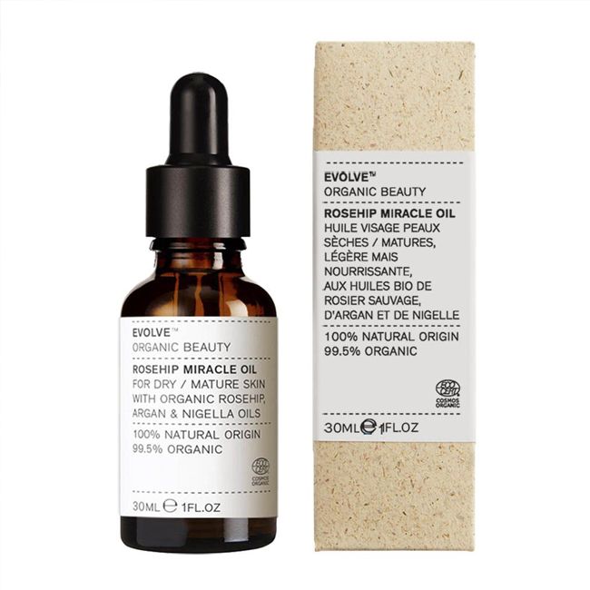 Evolve Beauty's Rosehip Miracle Facial Oil pack