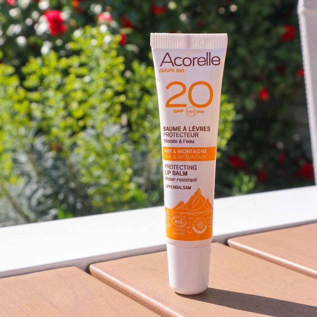 Baume à Lèvres bio SPF 20 Acorelle pack