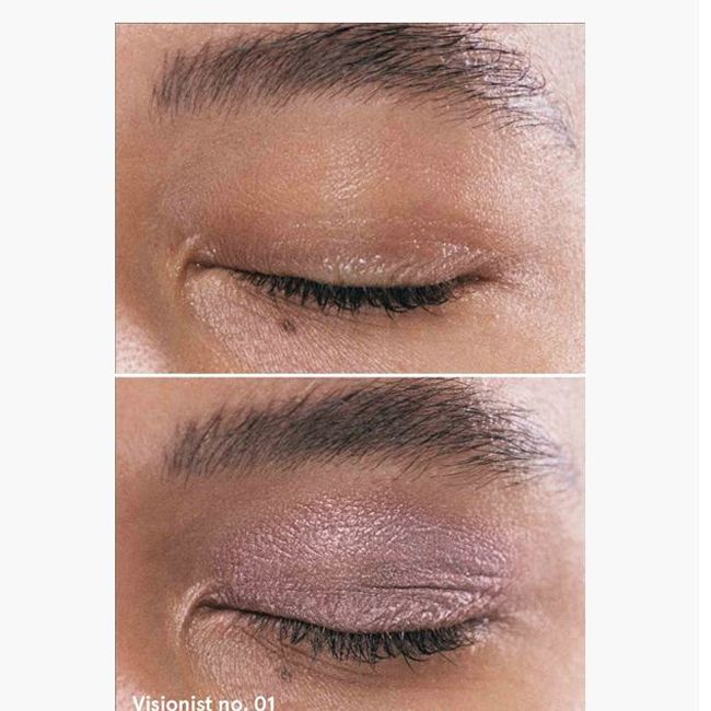 Gitti' metallic mauve Visionist liquid eyeshadow application