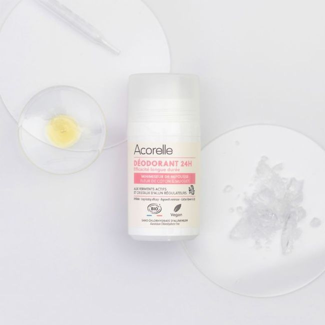 Acorelle's deodorant care hair regrowth minimizer lifestyle
