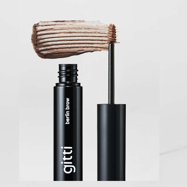 Gel sourcils Berlin Brow mid brown Gitti pack lifestyle cosmétiques